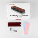 AXAGON | Passiivne alumiiniumist jahuti kõigile M.2 SSD-dele, suurus 2280, kõrgus 12 mm | CLR-M2