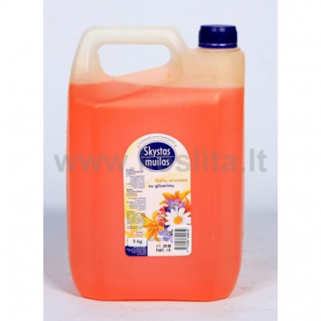 Soap, liquid, with glycerin, floral fragrance 5l