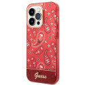 Guess GUHCP14LHGBNHR iPhone 14 Pro 6.1" punane/kõva ümbris Bandana Paisley mustriga