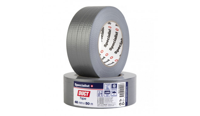 SPECIALIST+ Univ. adhesive tape, 48 mm x 50 m, gray