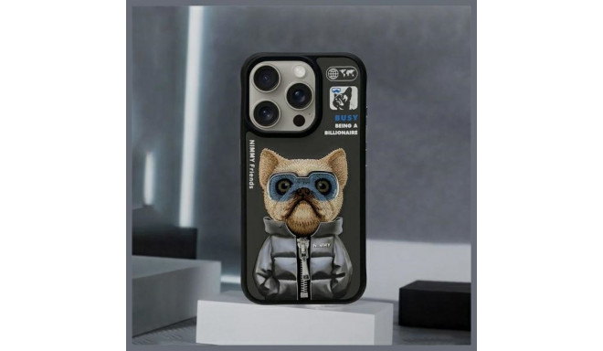 Nimmy ümbris iPhone 15 Pro 6.1" must Cool&Cute 2.0 koer