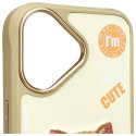 Nimmy iPhone 16 6.1" case khaki Cool&Cute 2.0 Cat