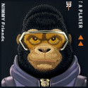 Nimmy iPhone 15 Pro 6.1" Case Black Cool&Cute 2.0 Monkey