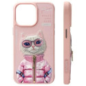 Nimmy iPhone 15 Pro Max 6.7" case pink Cool&Cute 2.0 Cat