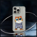 Nimmy iPhone 15 Pro Max 6.7" case gray/grey Glasses Cool Cat