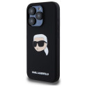 Karl Lagerfeld KLHMP15LSKHPPLK iPhone 15 Pro 6.1" must/must silikoonist kõvakorpus Karl Head prindig