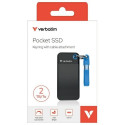 Verbatim 2TB SSD Keychain with USB 3.2 Gen.2 Cable Black-Blue 32195