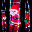 Christmas decoration Springos Set of LED Christmas lights with Santa on a ladder