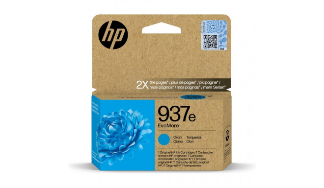 "HP Tinte 937e EvoMore Cyan Original Ink Cartridge"