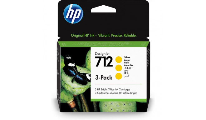 "HP Tinte 712 3-Pack 29-ml Yellow DesignJet Ink Cartridge"