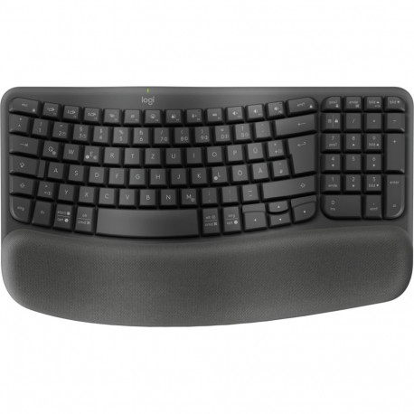"Logitech Wave Keys wireless ergonomic keyboard - GRAPHITE - (DE) - 2.4GHZ/BT - N/A - CENTRAL-419 -