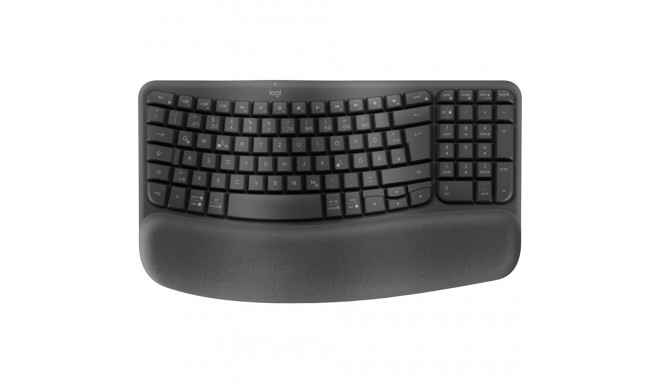 "Logitech Wave Keys wireless ergonomic keyboard - GRAPHITE - (DE) - 2.4GHZ/BT - N/A - CENTRAL-419 - 