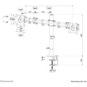 "Neomounts Tischhalterung für 2 LCD-Display (10""-27"") vollbeweglich - Schwarz"