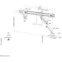 "Neomounts Tischhalterung mit Tischhalterungsgriff für zwei Flachbildschirme bis 32"" (81 cm) 8KG NM