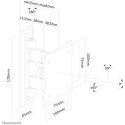 "Neomounts Wandhalterung mit zwei Drehpunkten für Flachbildschirme bis 27"" (69 cm) 12KG FPMA-W810BL