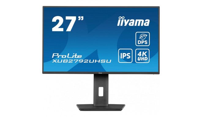 "68,5cm/27"" (3840x2160) iiyama ProLite XUB2792UHSU-B6 16:9 4K IPS 4ms 60Hz DP HDMI USB Speaker Pivo