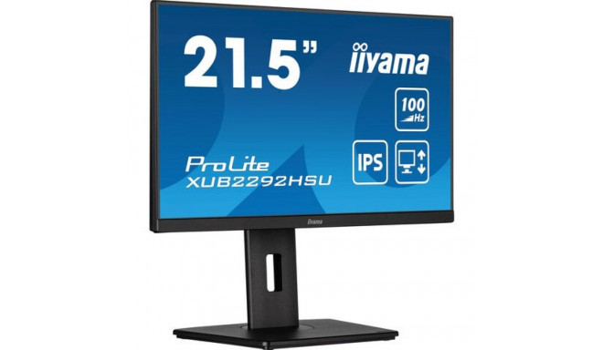 "55,9cm/22"" (1920x1080) Iiyama ProLite XUB2292HSU-B6 16:9 FHD IPS 0,4ms 100Hz HDMI DP USB Speaker P