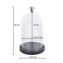 Clayre Eef 6GL2544 Glass Cloche Transparent 14x25 cm