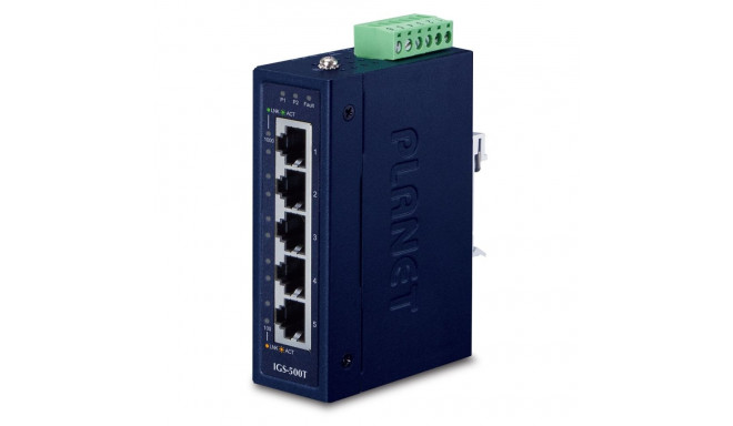 PLANET IGS-500T võrgulüliti haldamata gigabit ethernet (10/100/1000) sinine