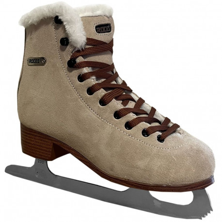 Łyżwy figurowe Roces Suede Eco-Fur beżowo-brązowe 450702 00001 40