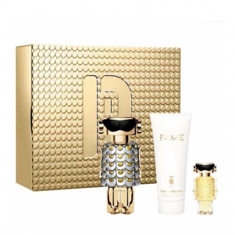 PACO RABANNE FAME EAU DE PARFUM 80ML + LOCION CORPORAL PERFUMADA 100ML + MINIATURA 4ML