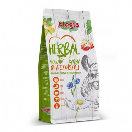 Chinchilla Food - Alegia Herbal 600g, Gray