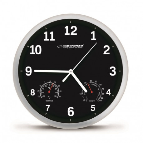Wall Clock - Esperanza EHC016K Mechanical 25cm Black