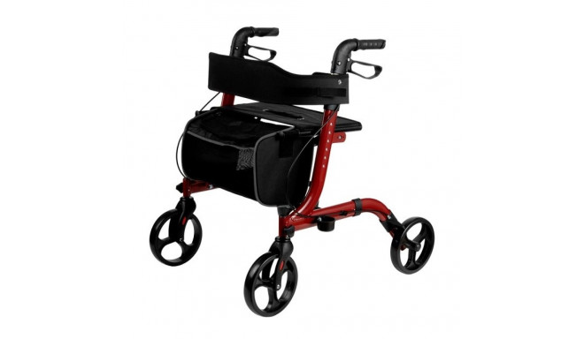 Modern Walker - Lisbon Premium 136kg Aluminium Foldable Black/Red