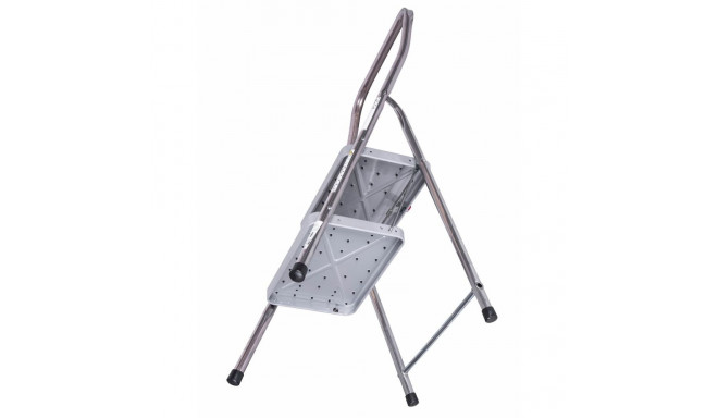 Portable Stairway - Krause Folding Step Toppy Xl Silver