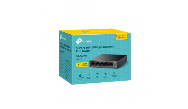 Switch - TP-Link LiteWave LS105P 5-Port PoE Black TP-Link LiteWave LS105P 5-Port PoE Fast Ethernet S