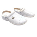 Clog Shoes - Scholl Racy Perforated Leather White Size 37