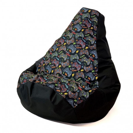 Pouffe - Sako Pear Print XL 130x90cm Black
