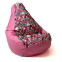 Beanbag - Sako Bag Pouffe Pearl Print Pink Xl 130x90cm