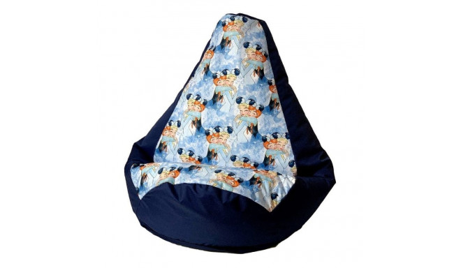 Pouffe - Sako Frozen XL Pear Print Navy Blue