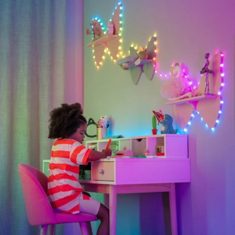 LED Christmas Lights - Twinkly TWKP100RGB-T 100 Pearl Multicolour