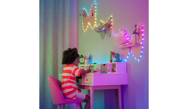 LED Christmas Lights - Twinkly TWKP100RGB-T 100 Pearl Multicolour
