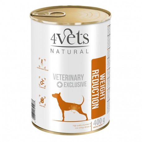 Wet Dog Food - 4VETS Natural Weight Reduction With Turkey 400g