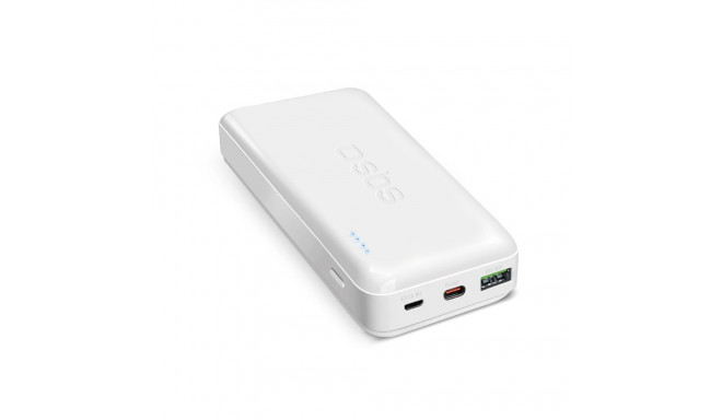 Powerbank SBS TTBB20000PD20W 20000 mAh 20W Power Delivery with MicroUSB, USB-C, USB-A - white