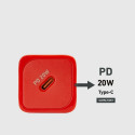 20W GaN Battery Charger - Ultra-fast charge with Power Delivery Red