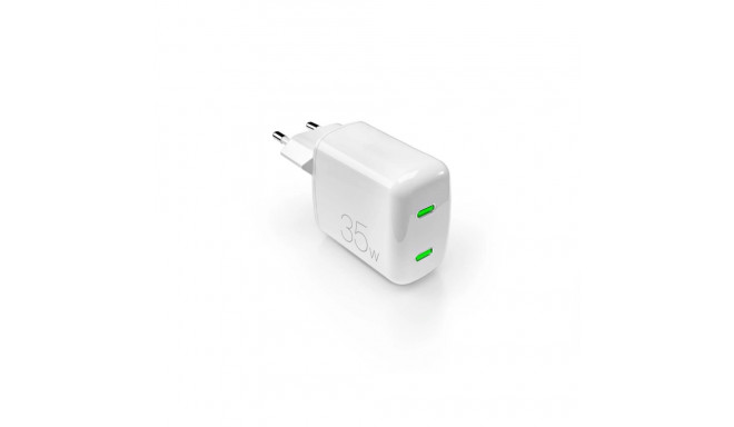 Puro MiniPro 35W GaN 2xUSB-C Wall Charger - White