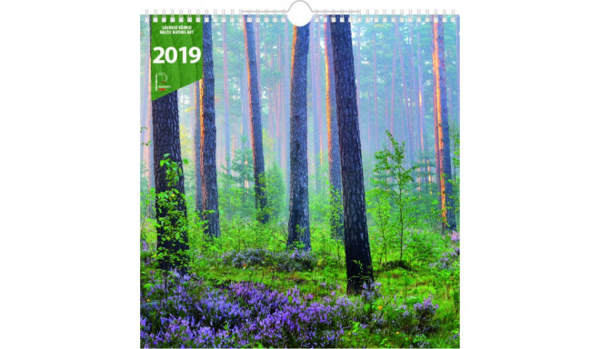 Seinakalender- Looduse värvid ART (330x345mm), kahe spiraaliga 2025a.