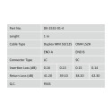 DIGITUS Fiber Optic Patch Cord, LC/SC Multimode 50/125 µ, OM4, Duplex, 1m