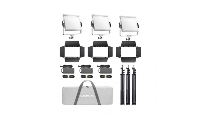Godox Litemons LP400R RGB LED Light Panel 3 light kit