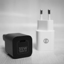 Toalaadija adapter USB-C juhtmele 35W GaN III, must, PD 3.0 kiirlaadimine, Mobile Origin