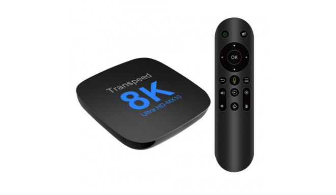 Tvix MX10 8K Meedia Mängija Smart TV Karp 2GB + 16GB Android 13 Bluetooth / Wi-Fi 5 Must