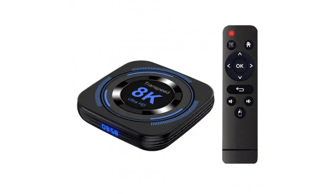 Tvix 8K H618 8K Media Player Smart TV Box 4GB + 32GB Android 12 Bluetooth / Wi-Fi Black