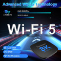 Tvix MX10 8K Медиаплеер Умная TV Box 2GB + 16GB Android 13 Bluetooth / Wi-Fi 5 Черный