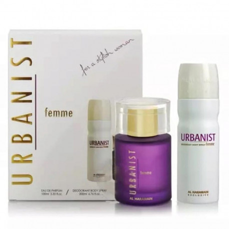 Al Haramain parfüümvesi Urbanist Femme 100ml pihusti + kehadeodorant 200ml pihusti