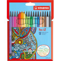 Stabilo tindipliiats Pen 68 18tk