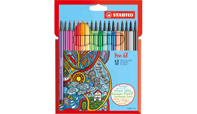 Stabilo ink pen Pen 68 18pcs